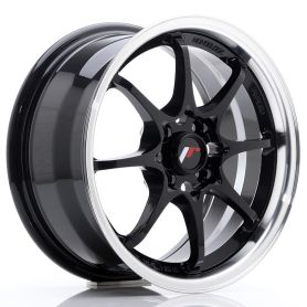 Felga JR Wheels JR5 15x7 ET35 4x100 Gloss Black w/Machined Lip